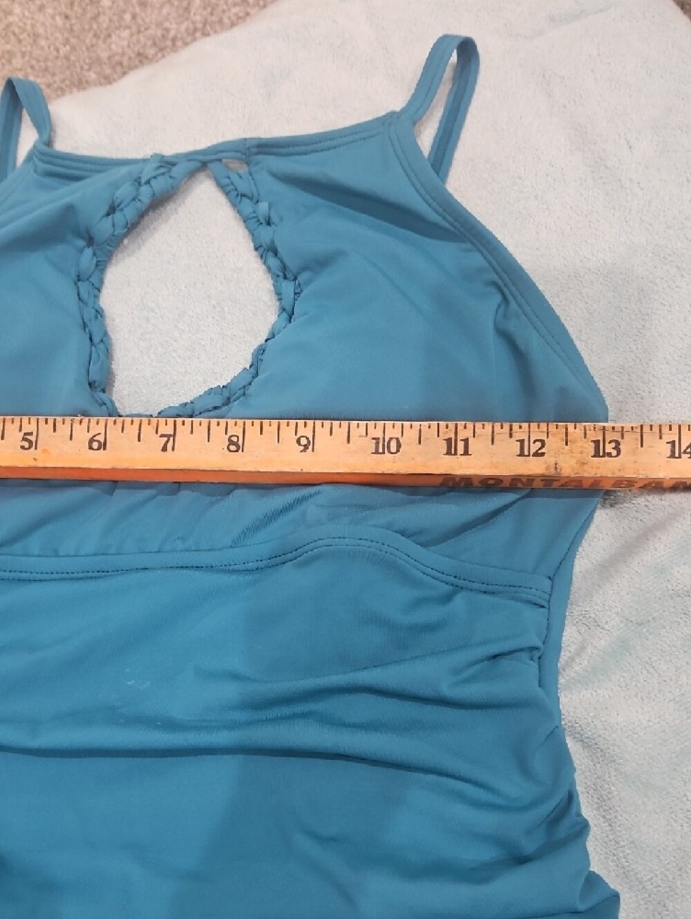 Blue Tankini Swim Set - Solid Teal - Picture 3 of 5